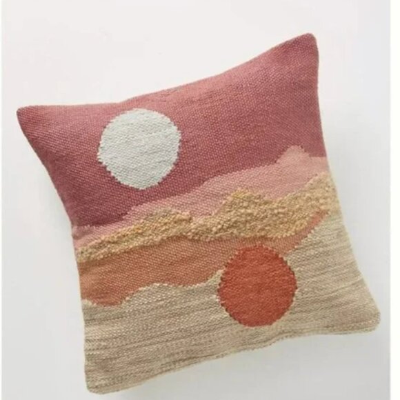 🌻⭐️ Solstice Yin Yang Chic Glam Hipster Art Modern Hippie Boho Farm Deco Pillow - Picture 1 of 6